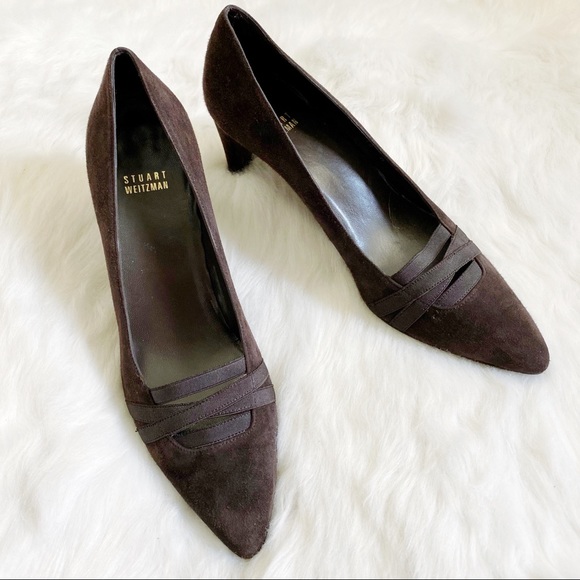 Stuart Weitzman Shoes - NWOT Stuart Weitzman Strappy Brown Suede Pumps